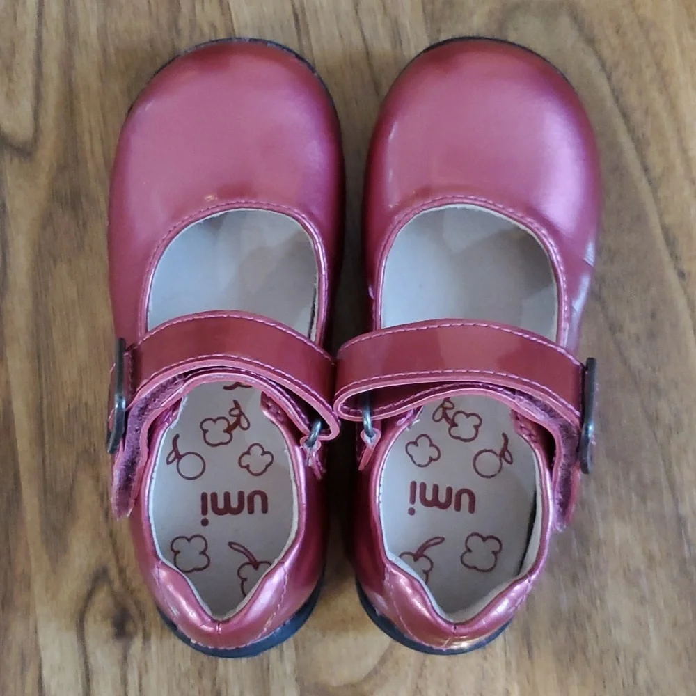 Umi Cassie Sorbet Baby Girl Walker Patent Leather Mary Jane Size 6.5 Pink